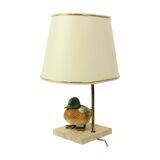 Artiflex Duck Lamp Design Brass Resin Travertine Malevolti