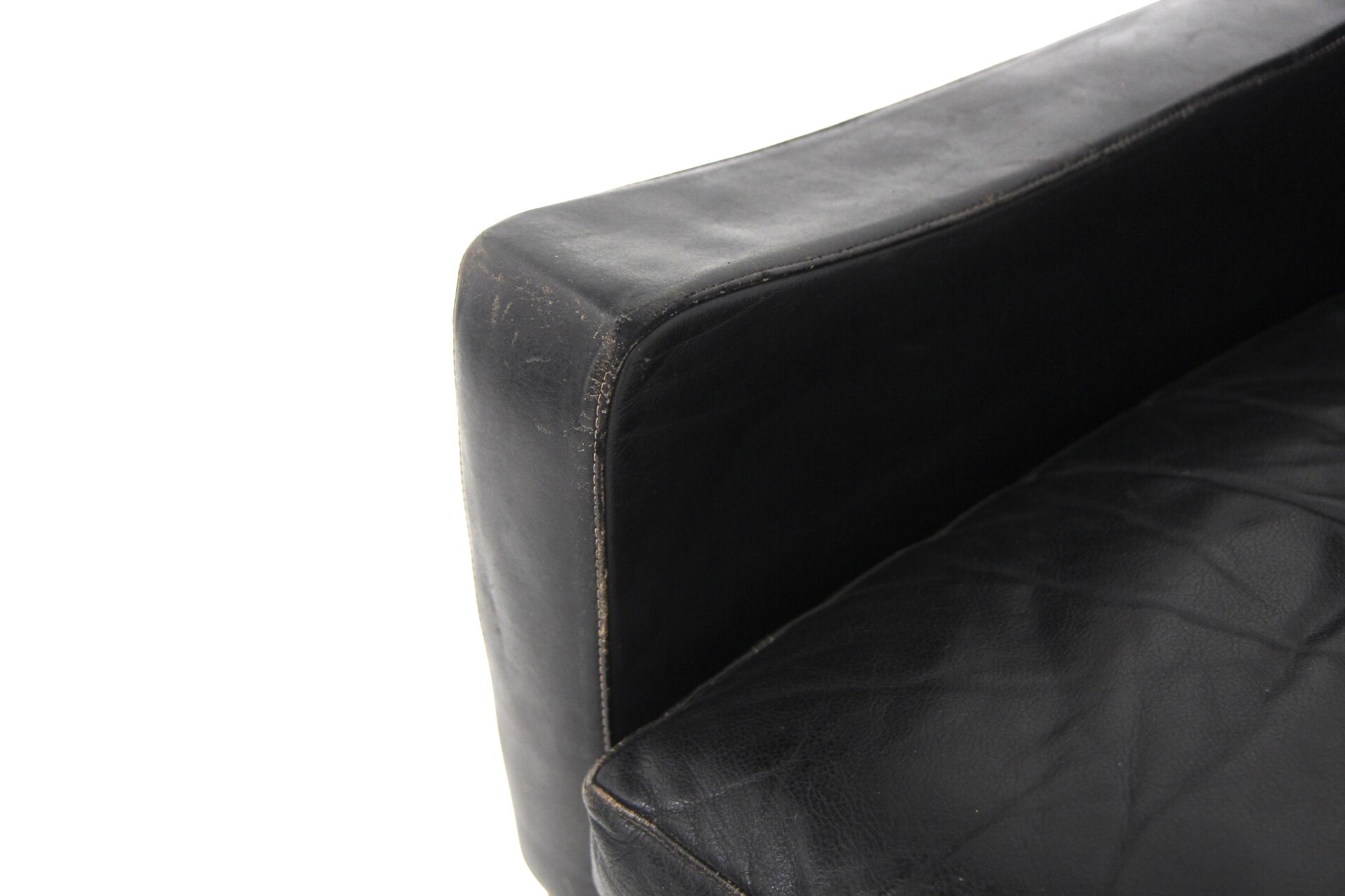 Scandinavian 3-seater leather sofa, Ulferts, Sweden, 1960