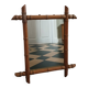 Old "bamboo" mirror, in wood.