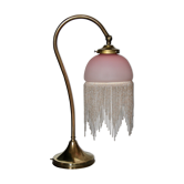 Lampe bronze verre perles