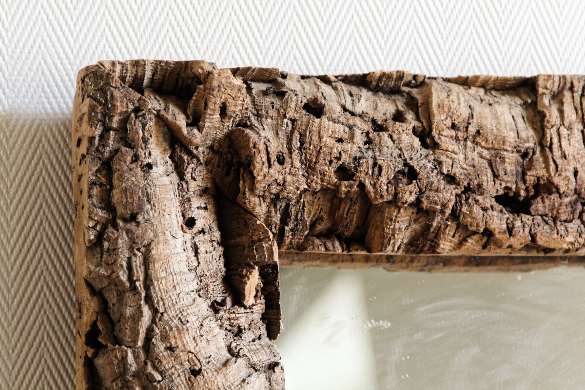 Mirror, natural cork frame