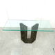 Vintage black marble console table by Cattelan Italy, 1980s