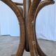 Vintage bentwood coat rack in Thonet style / Dark wood coat rack with shadow.