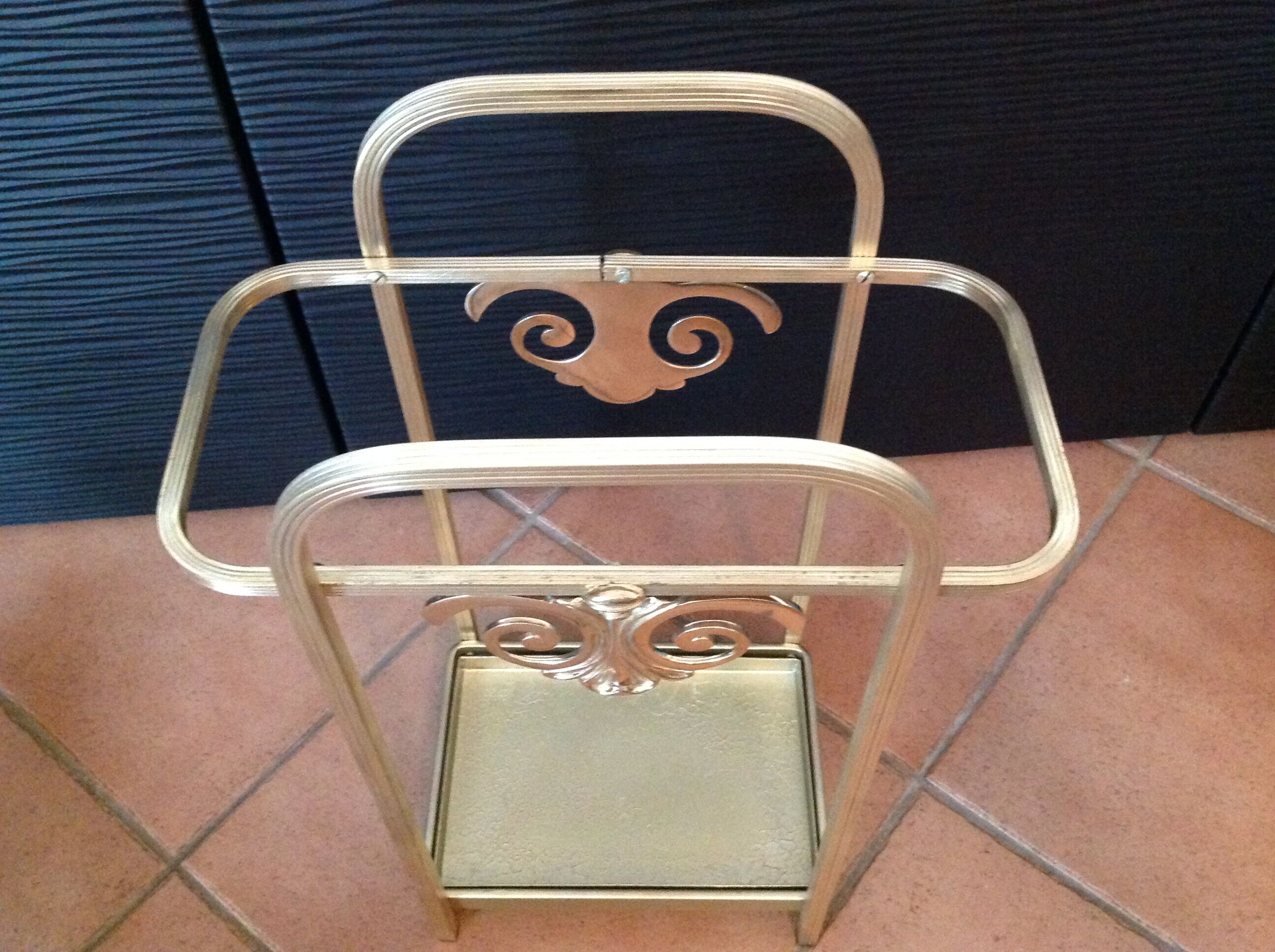 Brass umbrella holder art deco style