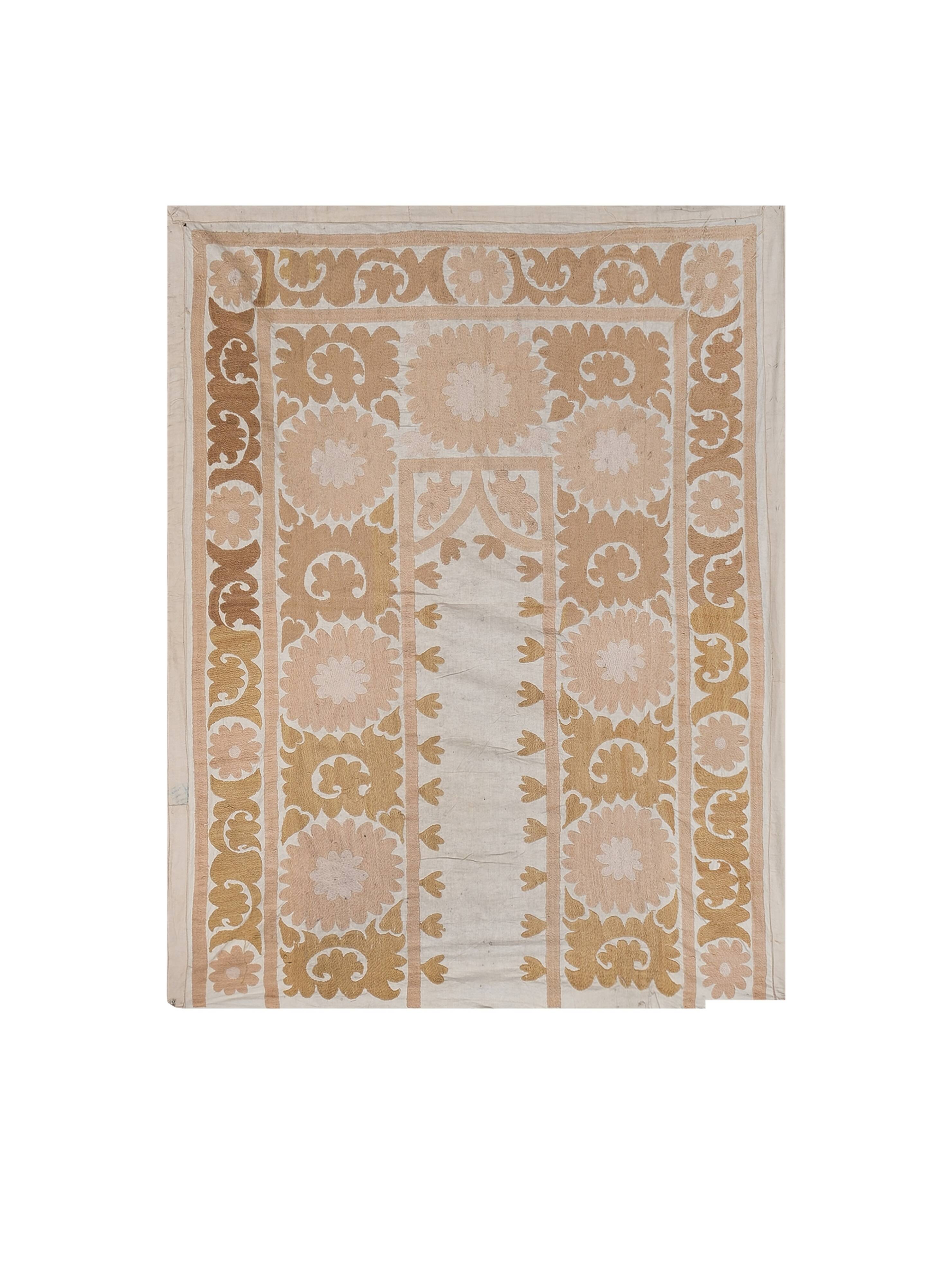 Hand knotted rug, vintage turkish rug 103x132 cm