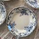Set of 4 flat ironstone plates by Hippolyte Boulenger