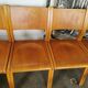Lot de 6 chaises de théâtre en bois blond