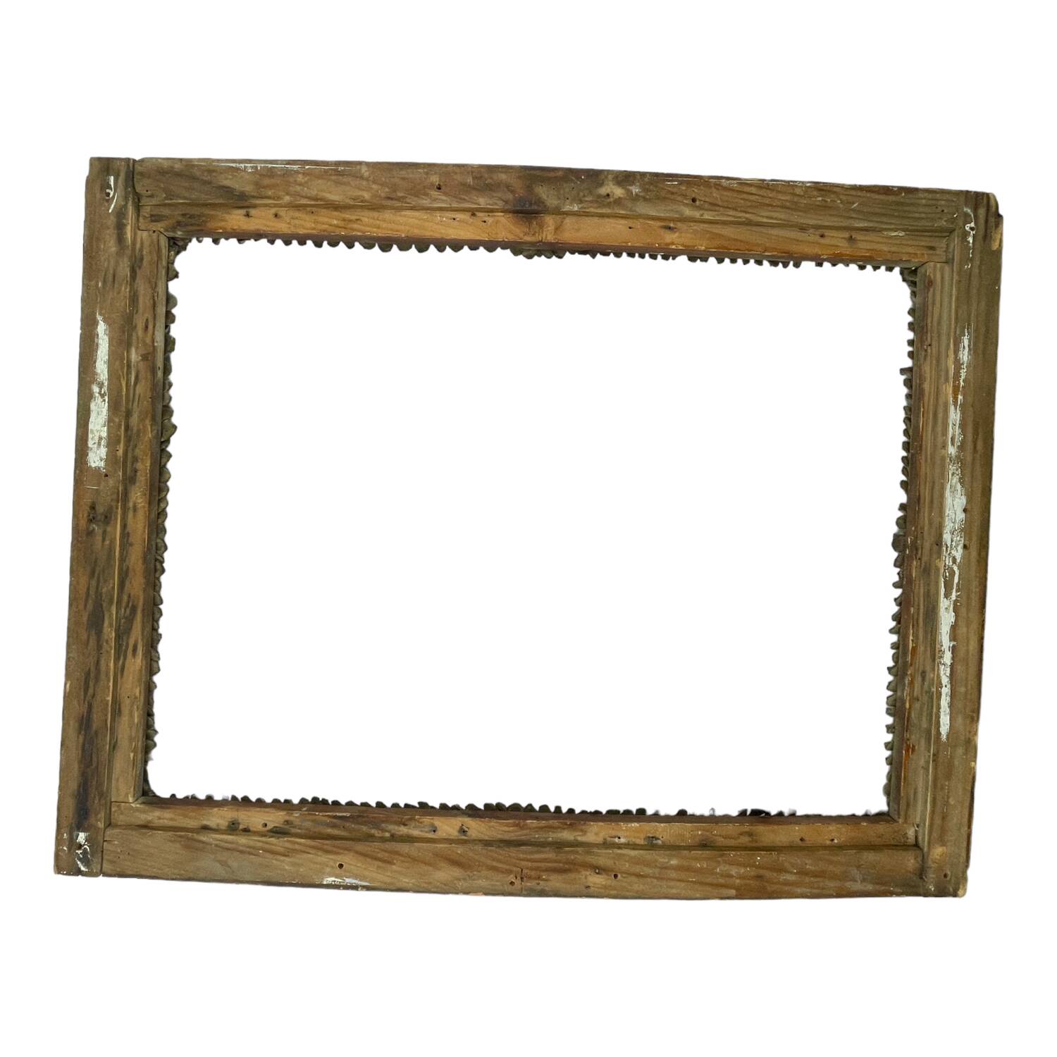 Wooden frame with bread apple pattern, Auvergne peasant folk art