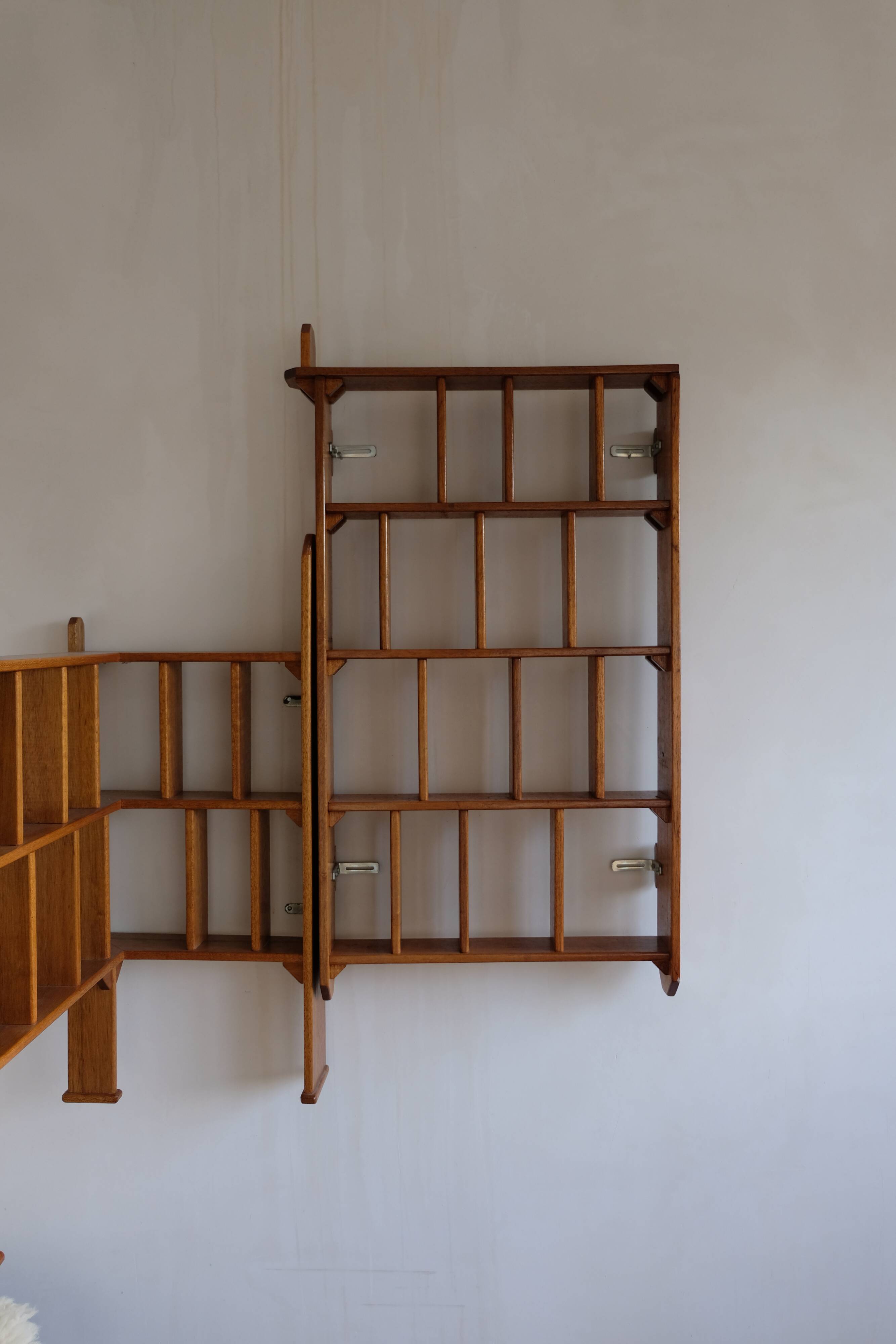 Wooden corner shelves