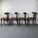 Lot de 4 chaises bistrot style Baumann