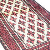 Tapis de salon en laine orientale tissée à la main - 109x211cm