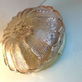 Amber glass ceiling rose by Limburg / vintage 1960s