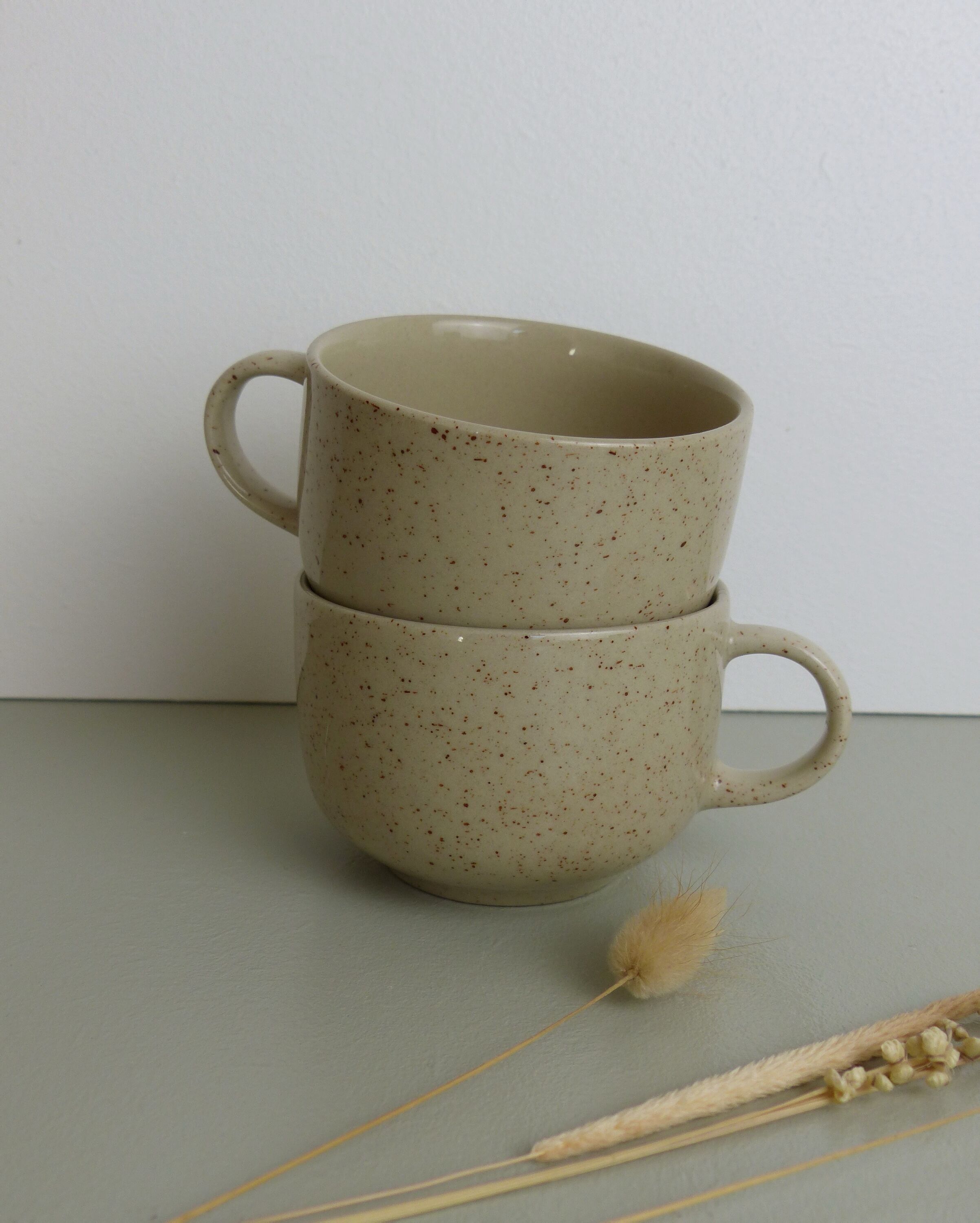 6 cups speckled sandstone