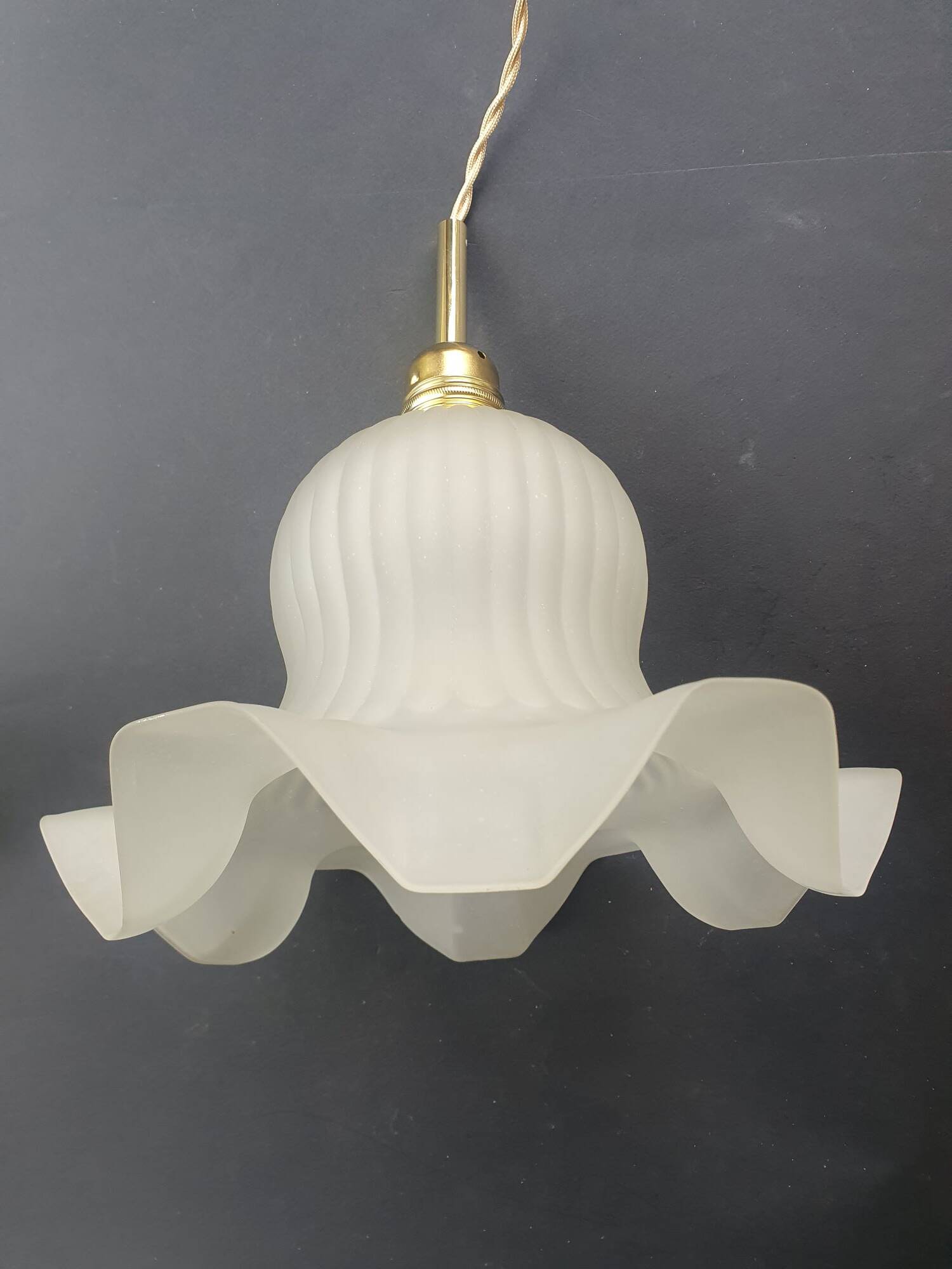 Large Art Deco pendant light from the 1950s, vintage.