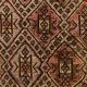 Large Vintage Turkish Kilim Rug 331x165 cm Wool Jajim Kelim
