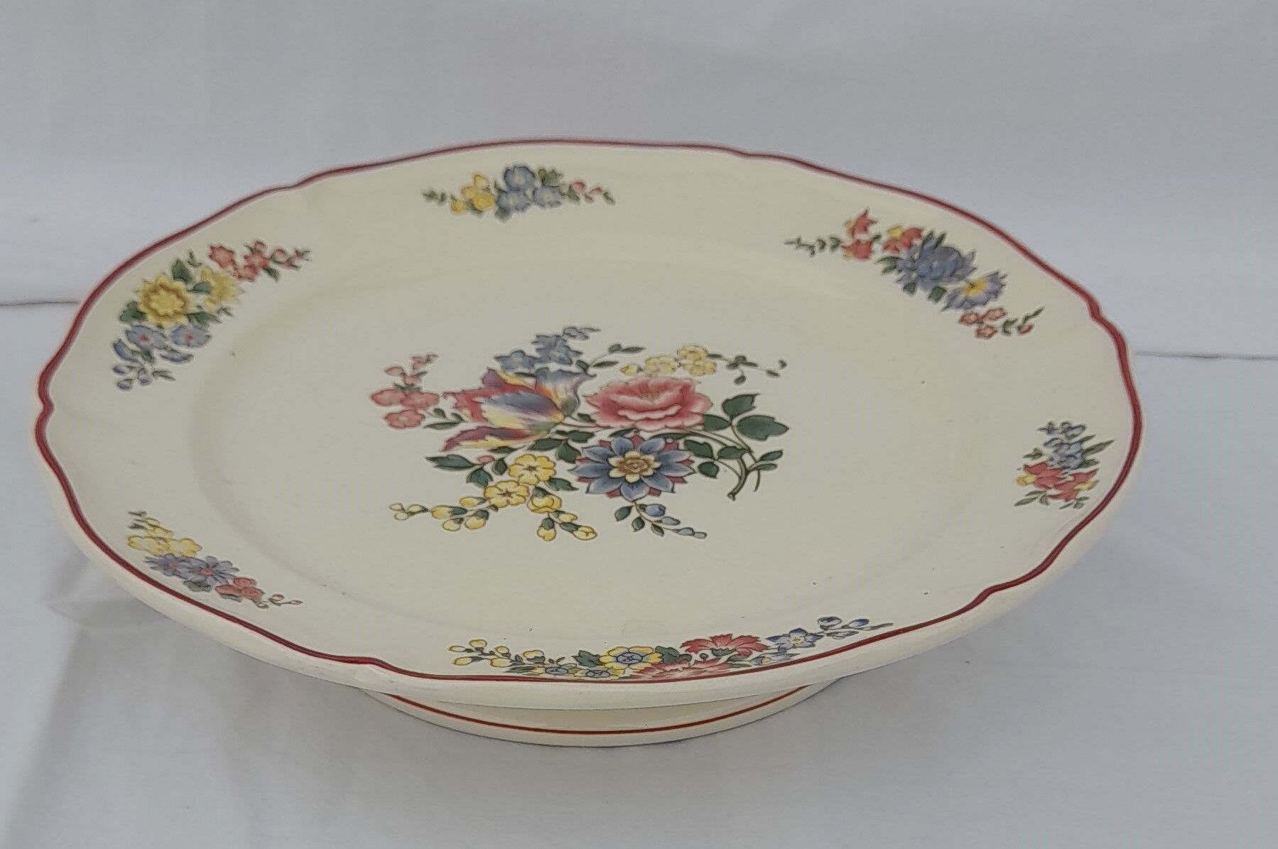 Plate on pedestal Villeroy & Boch model flowers of Montclair diam 23 cm