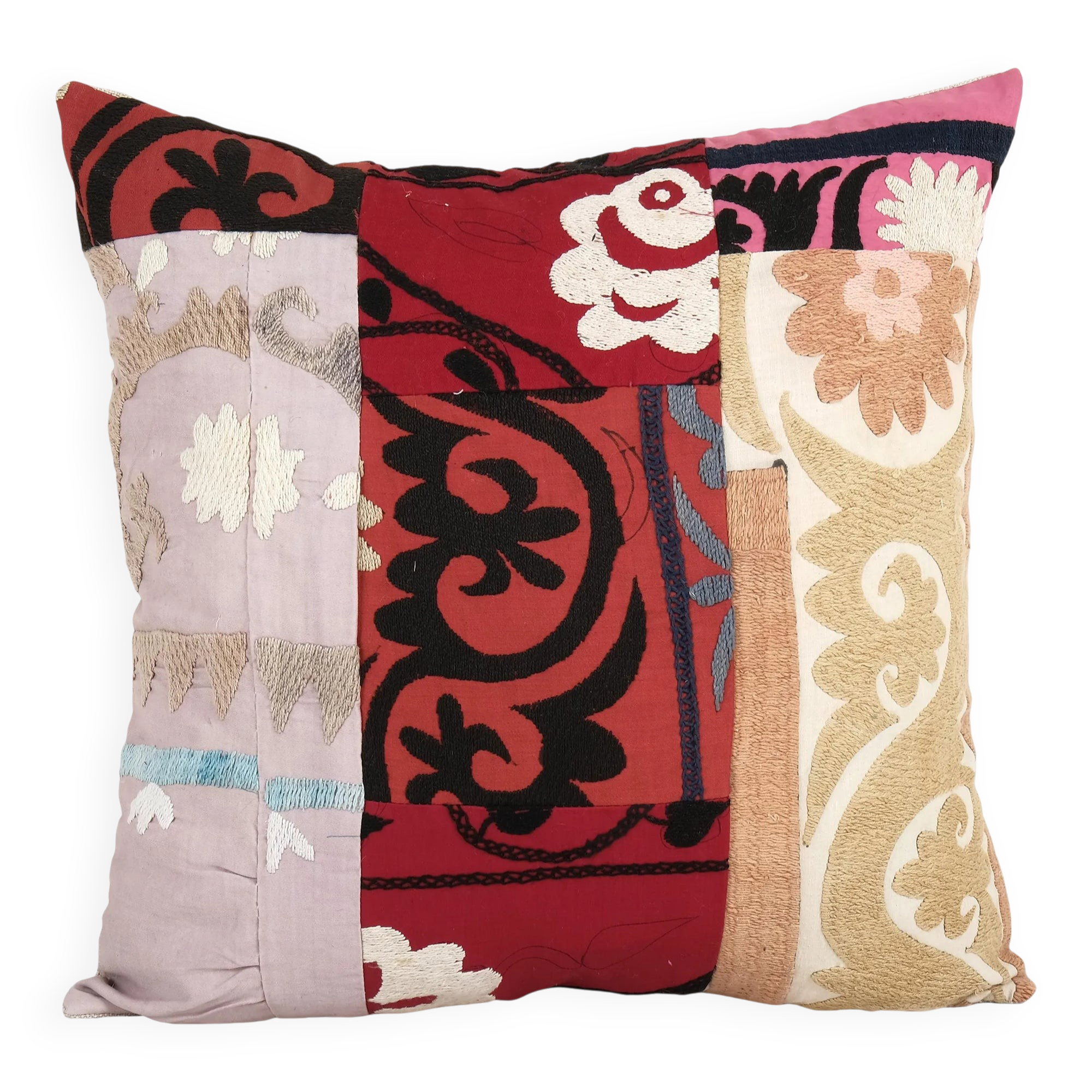 Vintage embroidered cushion cover 46x48 cm