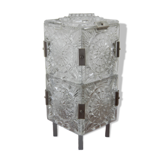 Mid-Century Glass Table Lamp by Kamenicky Senov, 1970s