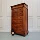 Chiffonnier antique Louis Philippe français ou semainier
