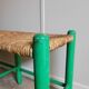 Banc en paille et bois ancien