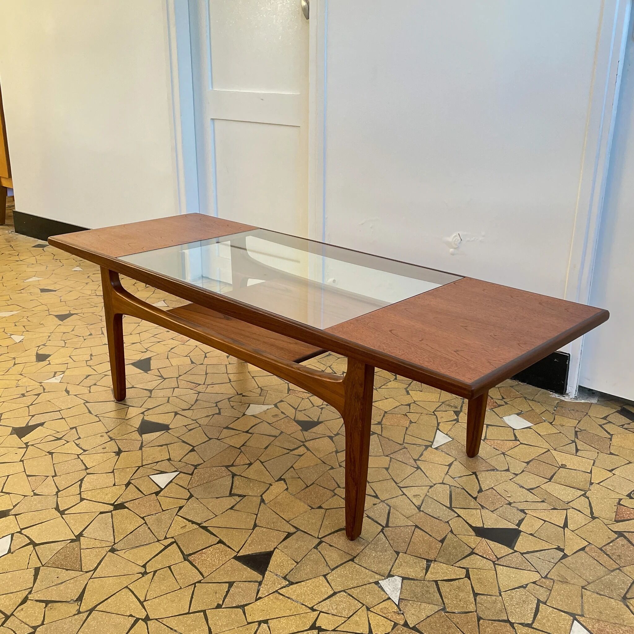 Coffee table Gplan teak & glass