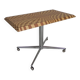 Coffee table made from hundreds of wooden blocks in a psychedelic pattern, 1990s.