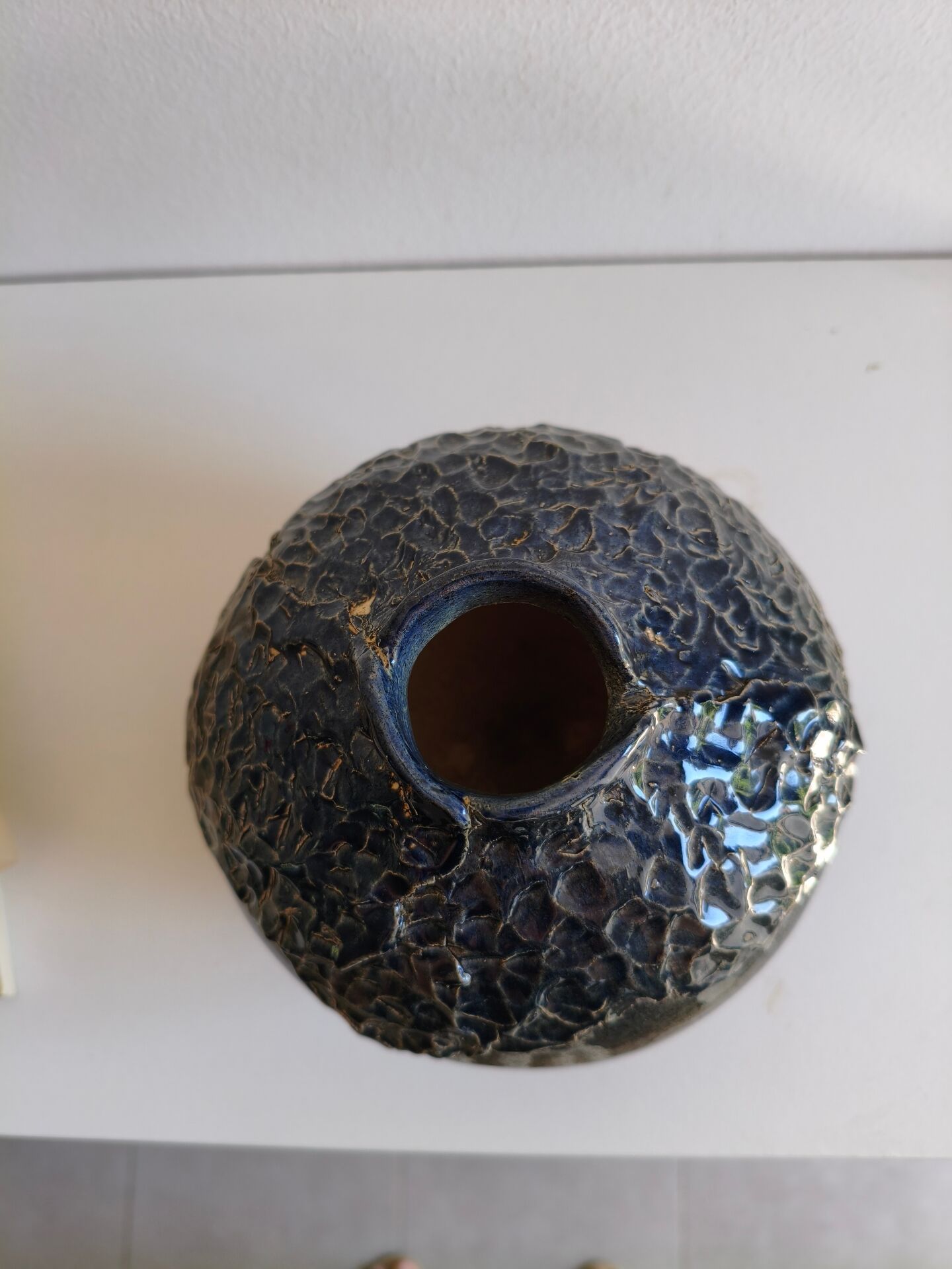 Handcrafted ceramic vase signed MB