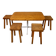 Table et 4 tabourets de Charlotte Perriand, les Arcs, 1960s