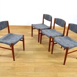 4 Vintage Scandinavian Chairs 1960 Glostrup Edition