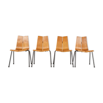 Model GA Chairs by Hans Bellmann for Horgen Glarus, Set of 4