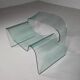 "Ghost" chair in glass by Cini Boeri for FIAM Italy, 1980s.