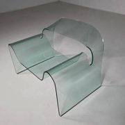 "Ghost" chair in glass by Cini Boeri for FIAM Italy, 1980s.