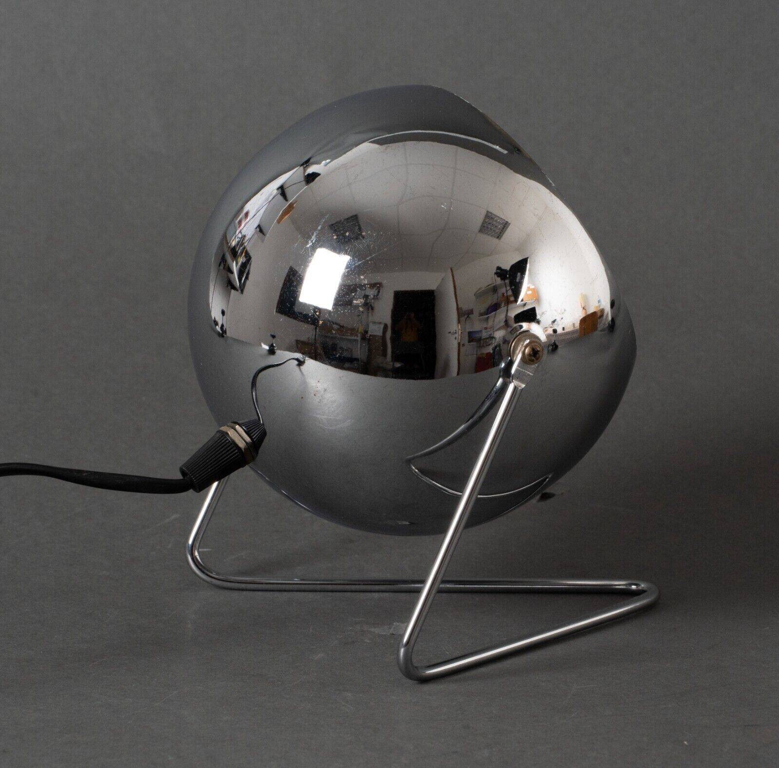1970 lamp in chrome metal with tubular base