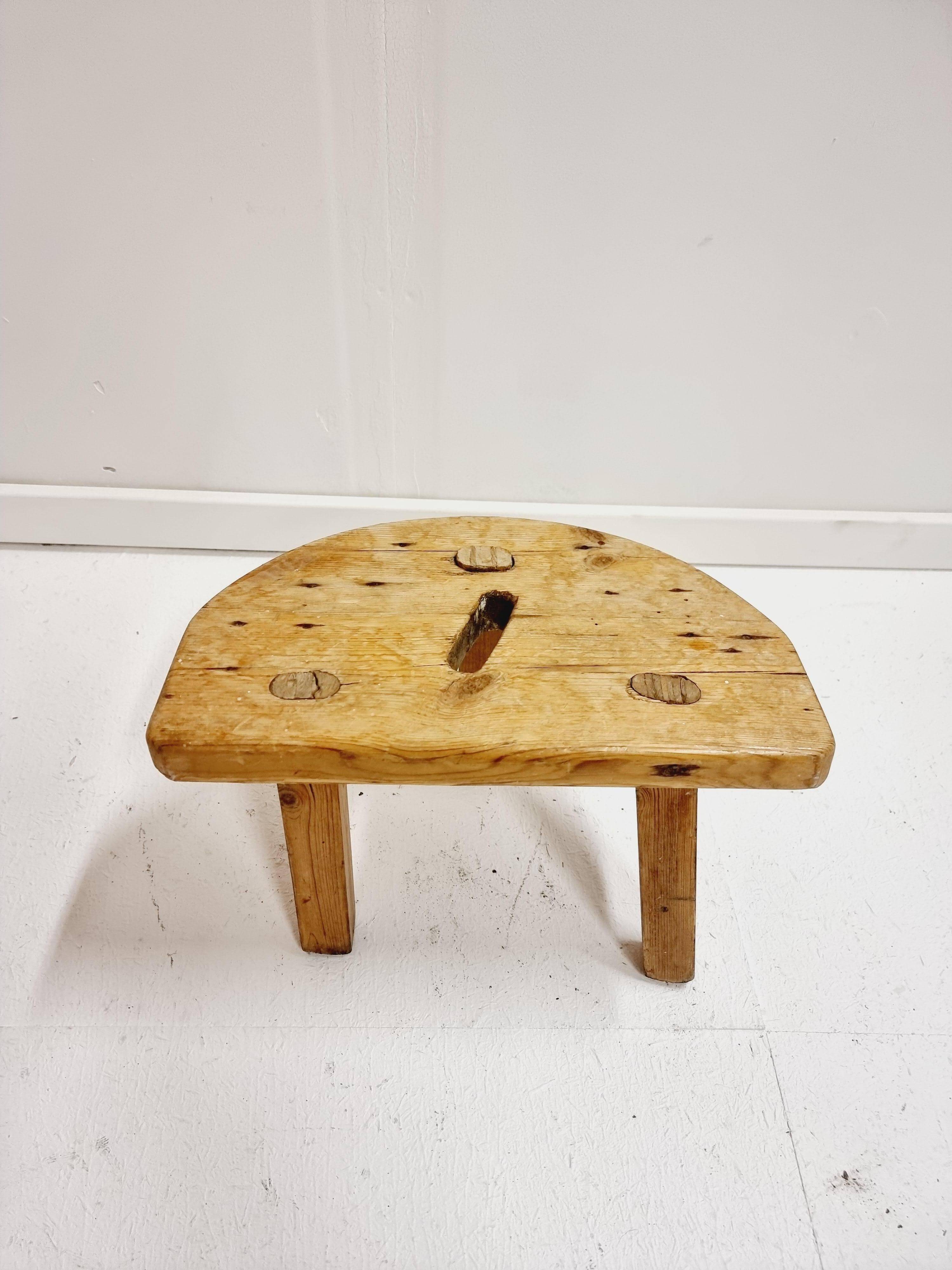 Allmoge stool/Swedish craftsmanship, dated 1948