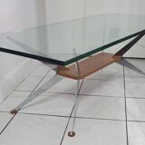 Coffee table with compass legs from the 60s