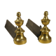 Pair of brass chenets