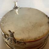 Antique silver-plated tripod box in the Louis XVI style.