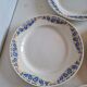 Set of 12 antique Art Deco plates, earthenware from Creil Montereau.
