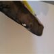 Vintage yellow and black cheese board by Luc Vallauris