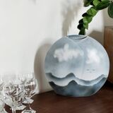 Large Virebent lenticular vase – Mountain sky design