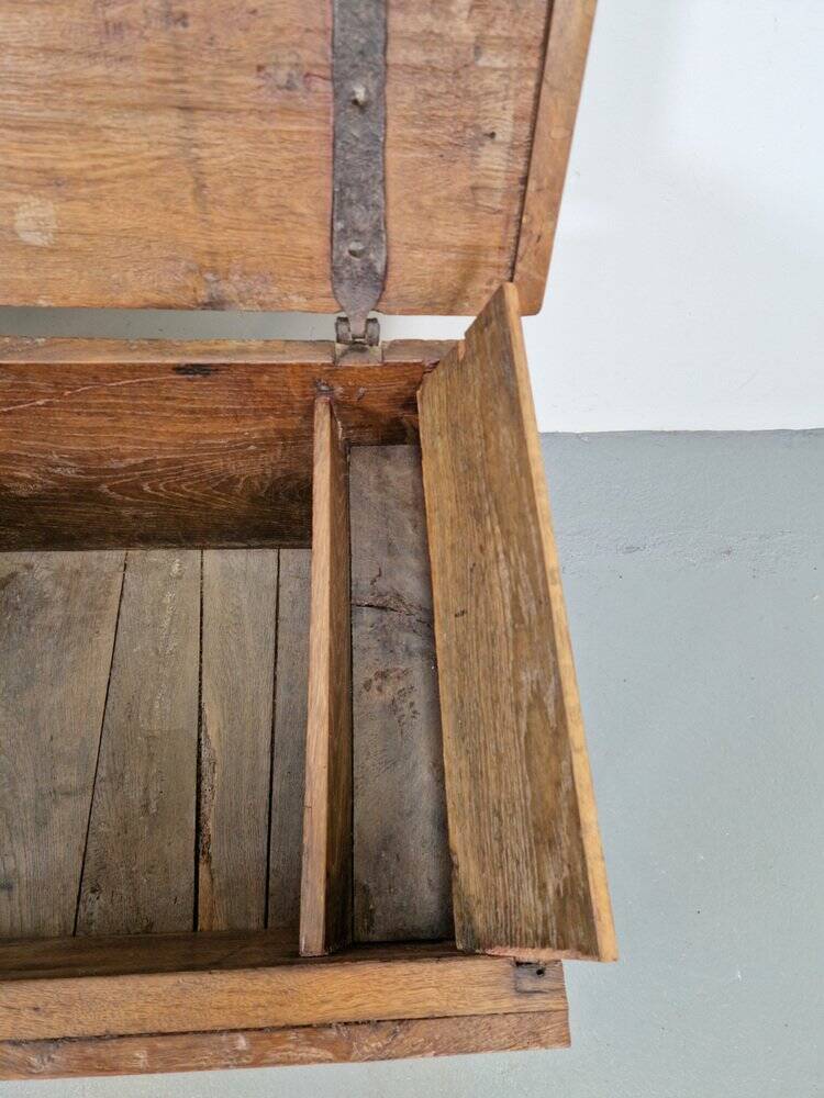 Antique Brutalist Chest in Oak, 1800