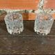 Pair of Antique Candle Holders Design FRANTISEK VIZNER Czech Moulded Glass 6