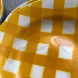 Assiettes creuses sarreguemines carreaux jaunes