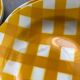 Hollow plates Sarreguemines yellow tiles