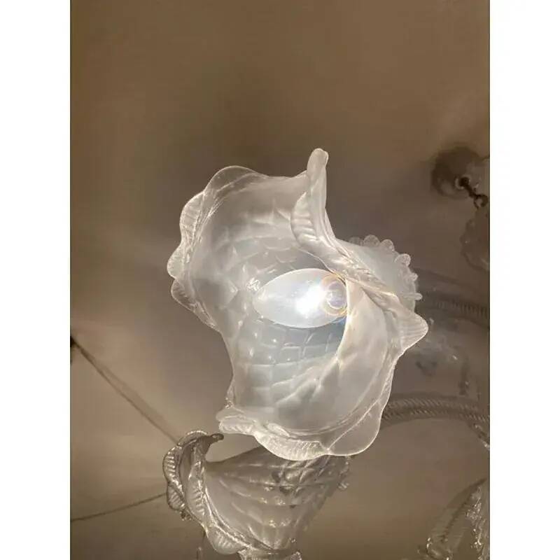 Italian Style Murano Glass in Transparent and Sand Chandelier by Simoeng