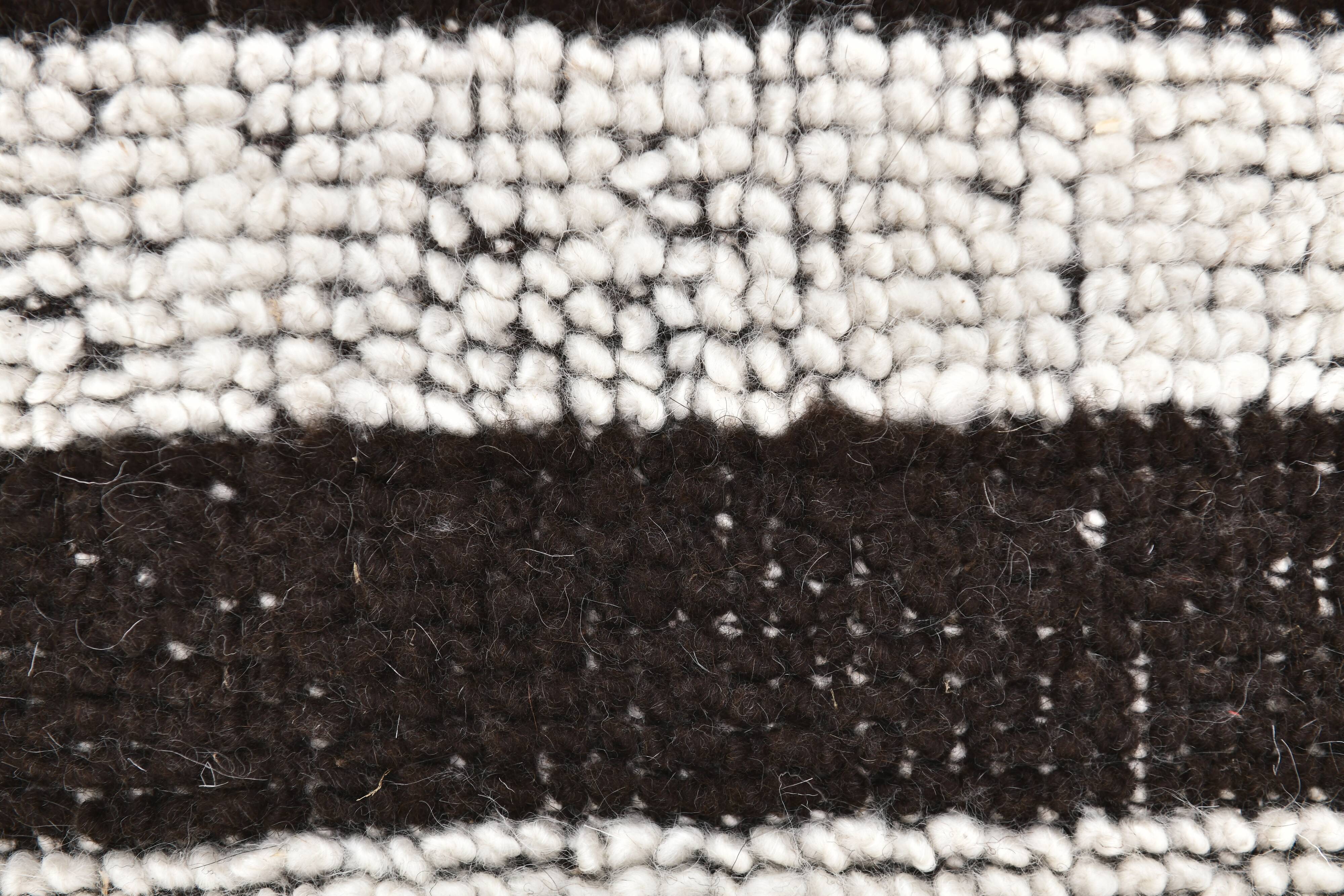 2x8 White Brown Striped Turkish Vintage Runner Rug 68x255Cm SK 242879