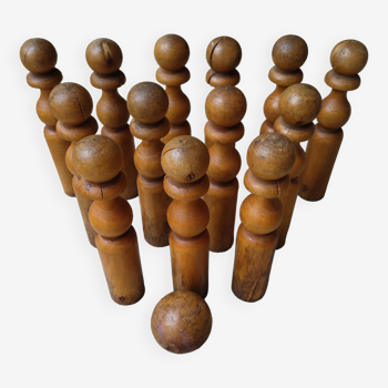 Vintage wooden bowling