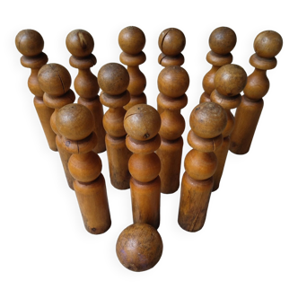Vintage wooden bowling