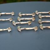 12 silver-plated cat knife rests