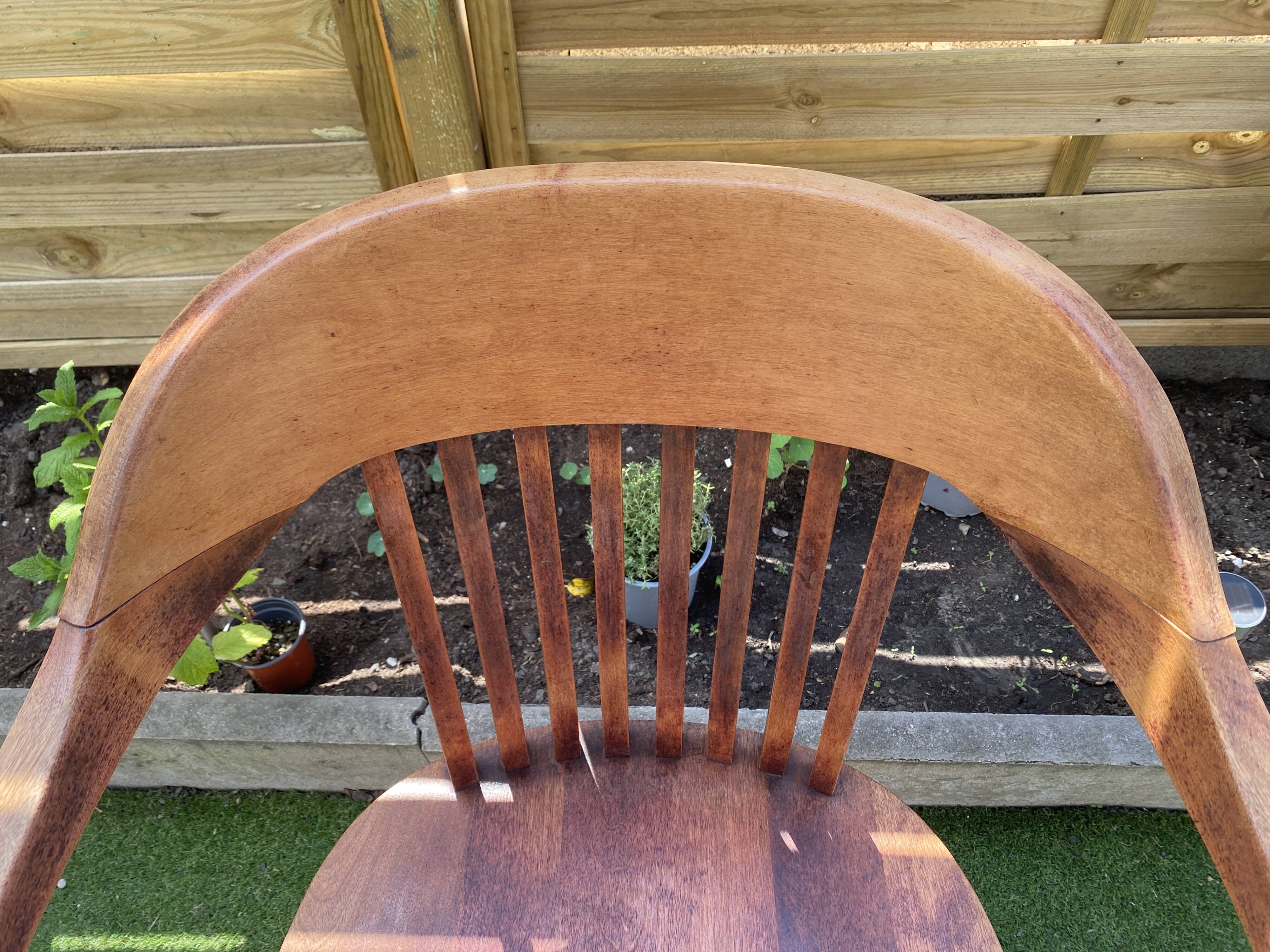 Exotic wood armchair